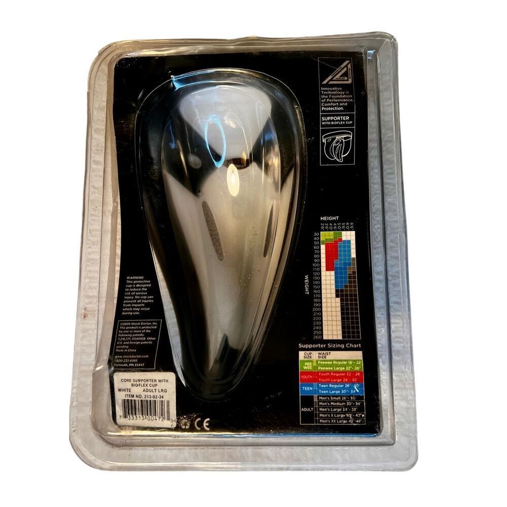 Shock Doctor Core Supporter with BioFlex Cup Model 213-02-34 Athletic Cup New